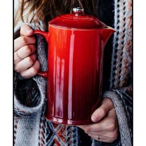 Le Creuset Stoneware French Press 
34 oz., Cerise